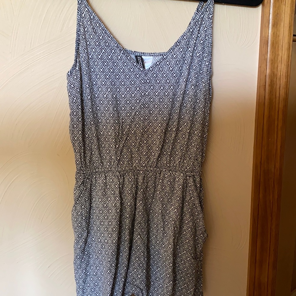 Cute little black and white patterned romper